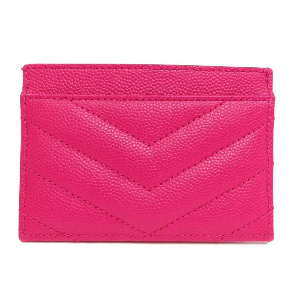 YVES SAINT LAURENT Pink Leather Card Holder - Picture 2 of 11